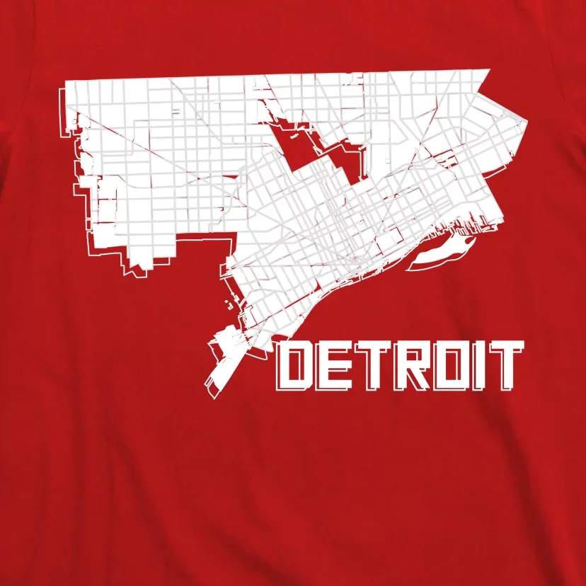 Detroit Illustration Map T-Shirt