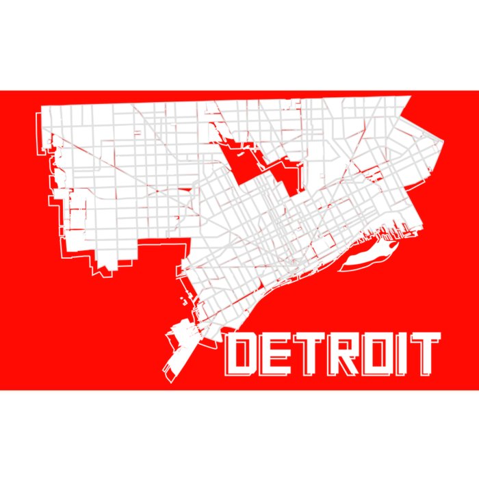 Detroit Illustration Map Bumper Sticker