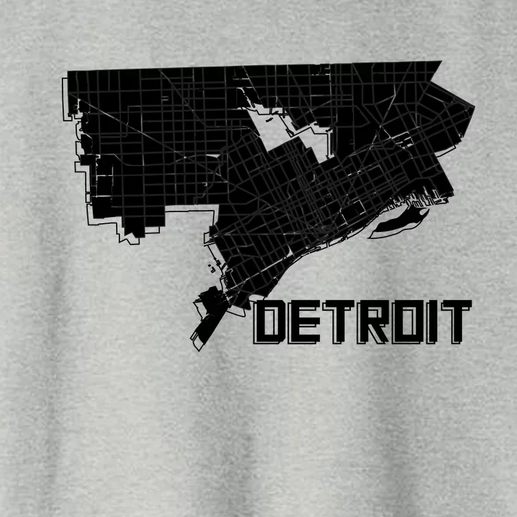 Detroit Illustration Map Women's Crop Top Tee