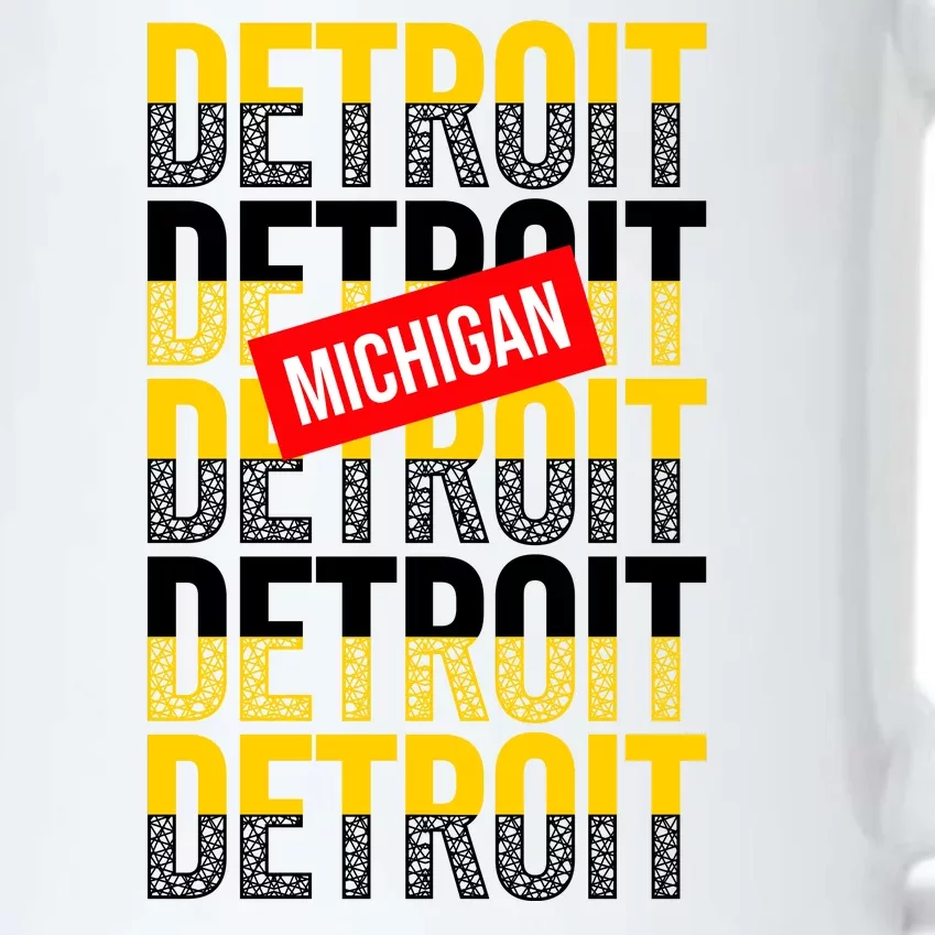 Detroit Michigan Typography Black Color Changing Mug