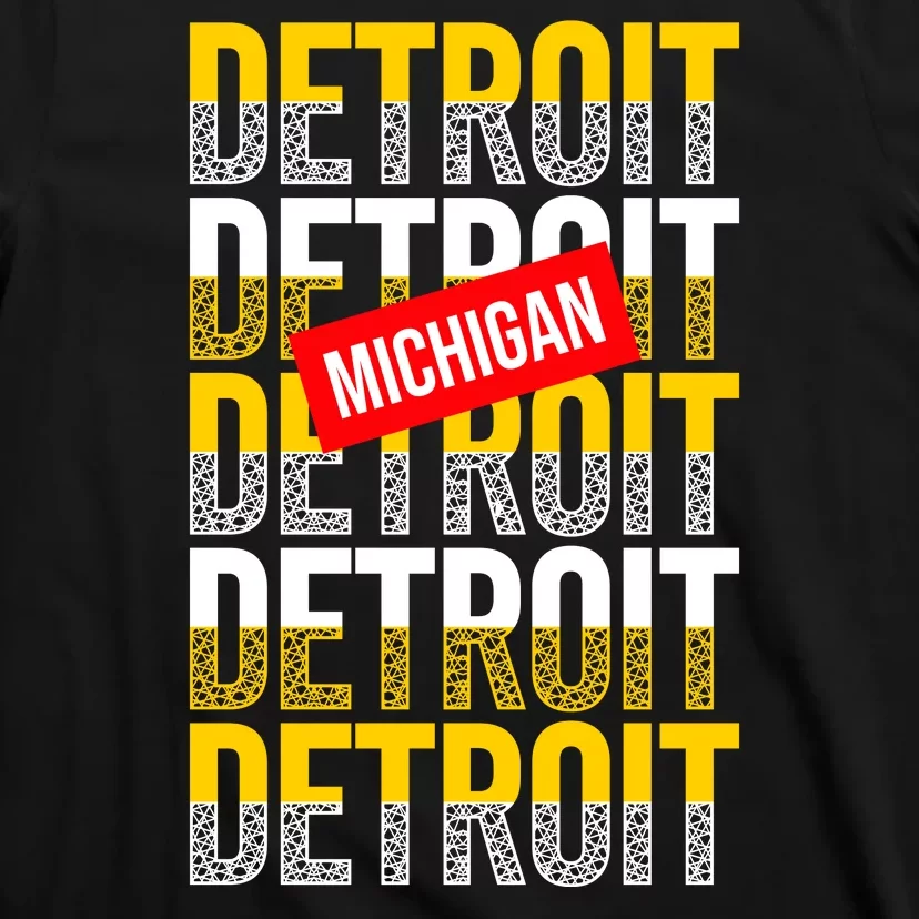 Detroit Michigan Typography T-Shirt