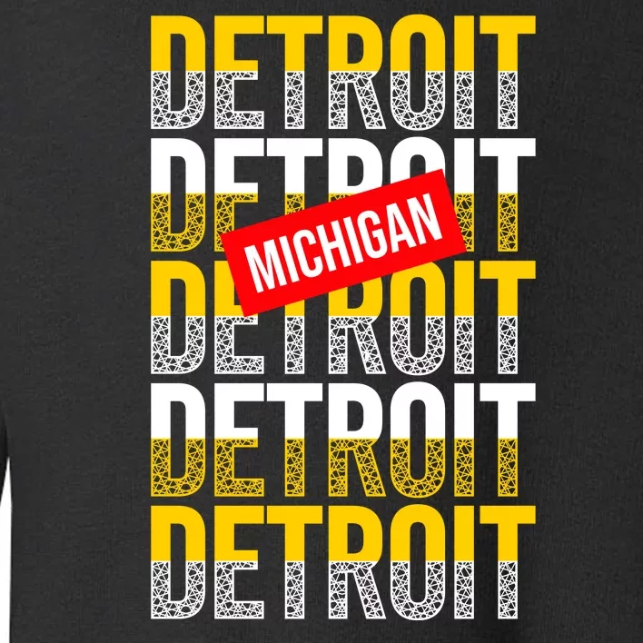 Detroit Michigan Typography Toddler Sweatshirt