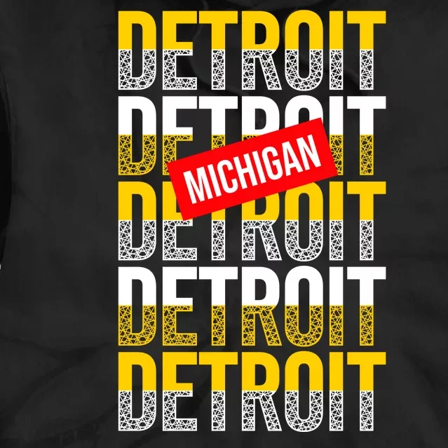 Detroit Michigan Typography Tie Dye Hoodie