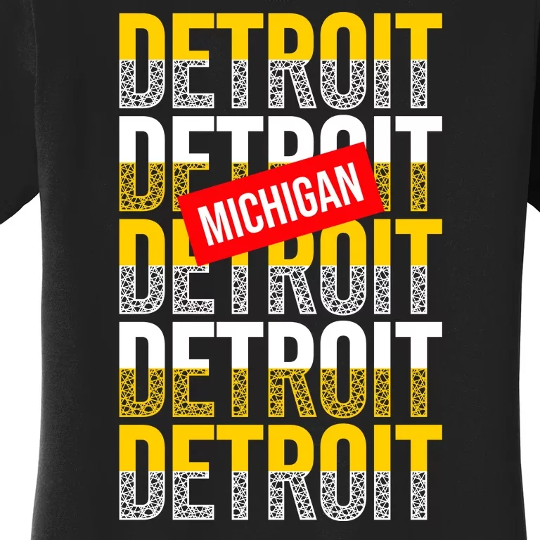 Detroit Michigan Typography Women's T-Shirt