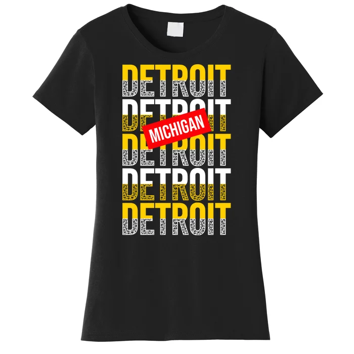 Detroit Michigan Typography Women's T-Shirt