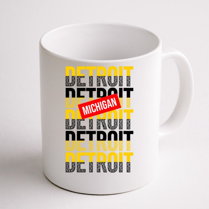 Detroit Michigan Typography Front & Back Coffee Mug