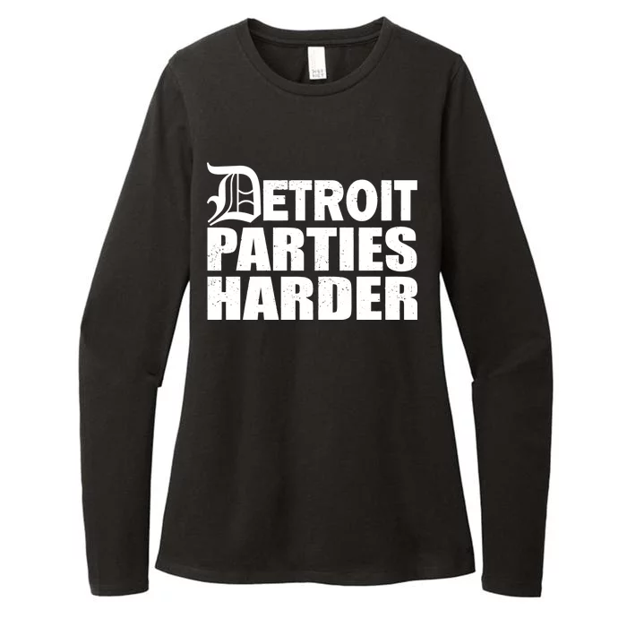 Detroit Parties Harder Womens CVC Long Sleeve Shirt