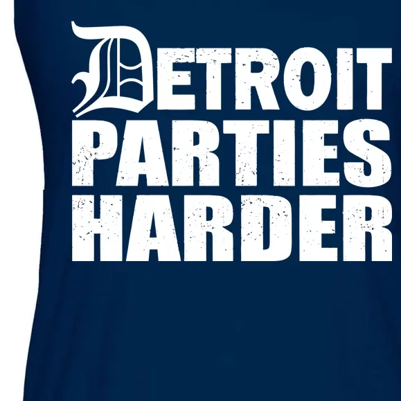 Detroit Parties Harder Ladies Essential Flowy Tank