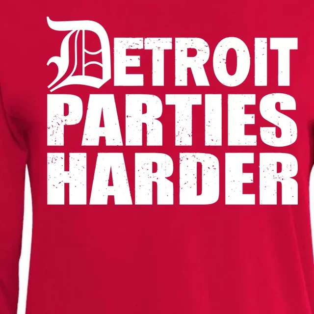 Detroit Parties Harder Womens Cotton Relaxed Long Sleeve T-Shirt