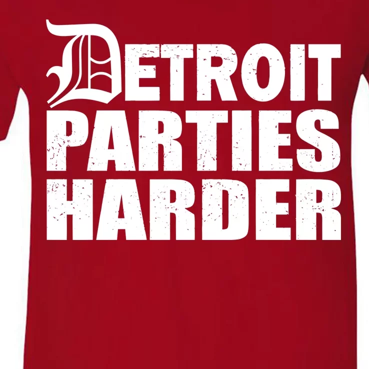 Detroit Parties Harder V-Neck T-Shirt