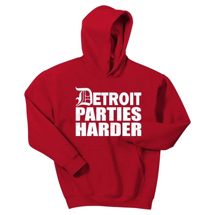 Detroit Parties Harder Kids Hoodie