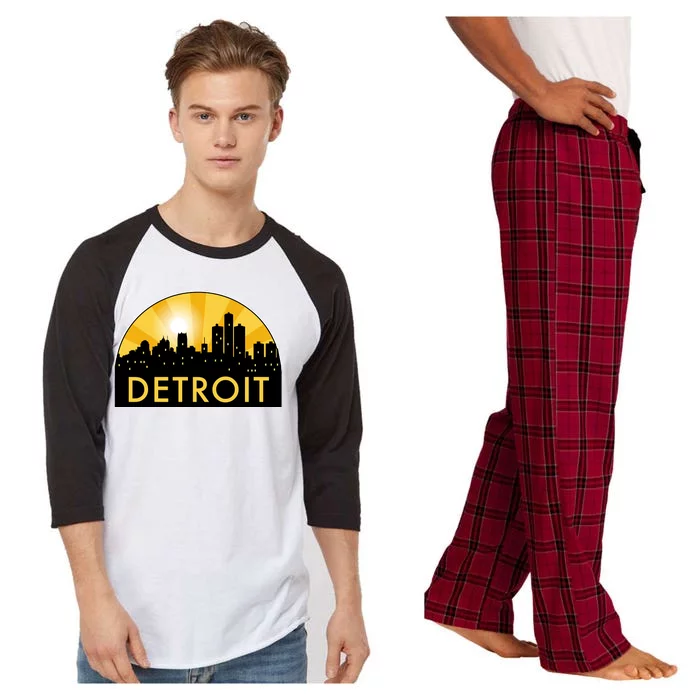 Detroit Record Logo Raglan Sleeve Pajama Set