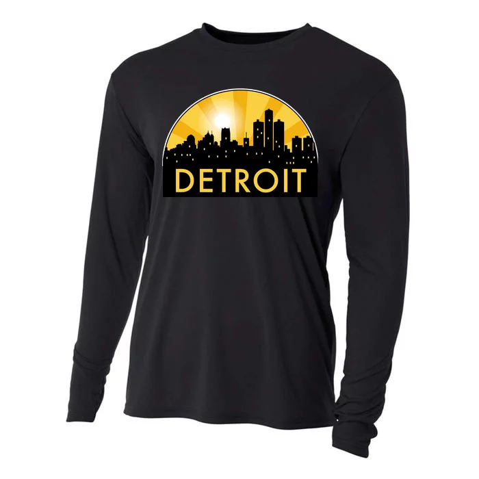 Detroit Record Logo Cooling Performance Long Sleeve Crew