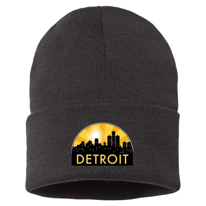 Detroit Record Logo Sustainable Knit Beanie