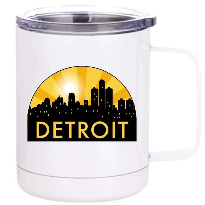 Detroit Record Logo Front & Back 12oz Stainless Steel Tumbler Cup