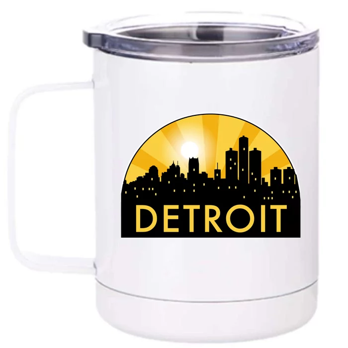 Detroit Record Logo Front & Back 12oz Stainless Steel Tumbler Cup