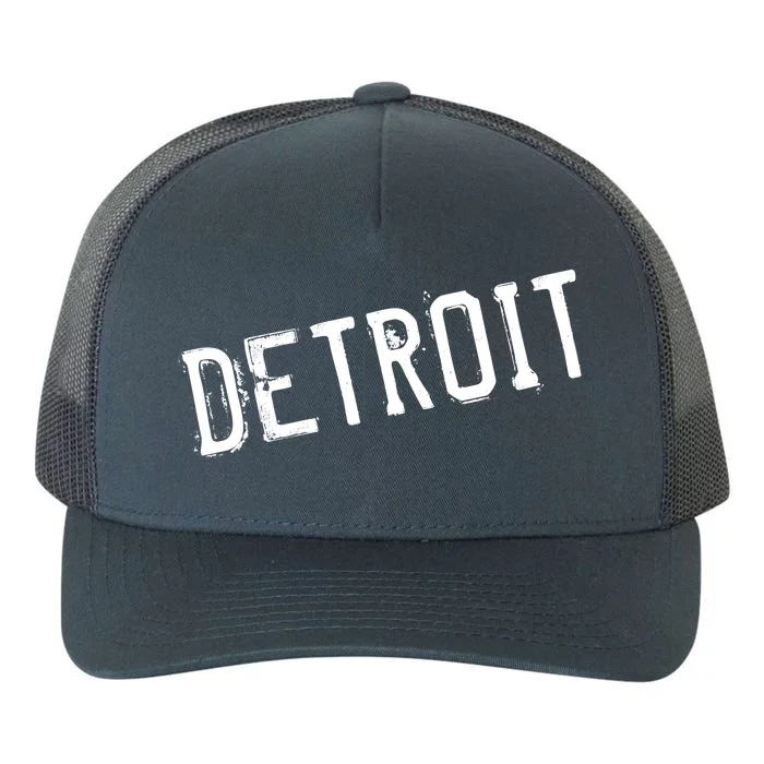 Detroit Retro Grunge Yupoong Adult 5-Panel Trucker Hat