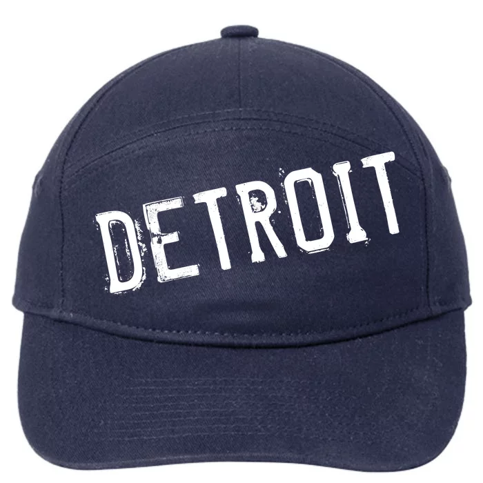 Detroit Retro Grunge 7-Panel Snapback Hat