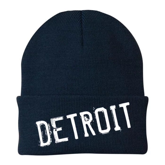 Detroit Retro Grunge Knit Cap Winter Beanie