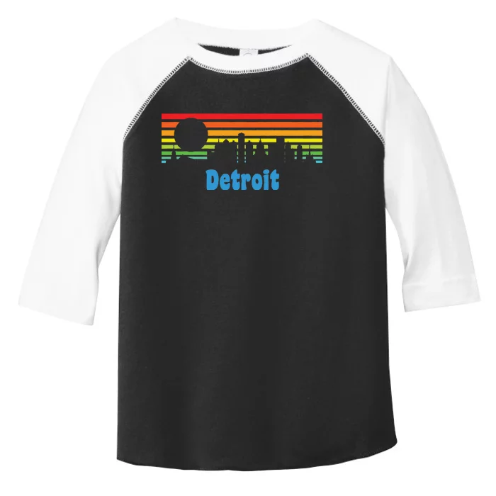 Detroit Retro Skyline Toddler Fine Jersey T-Shirt