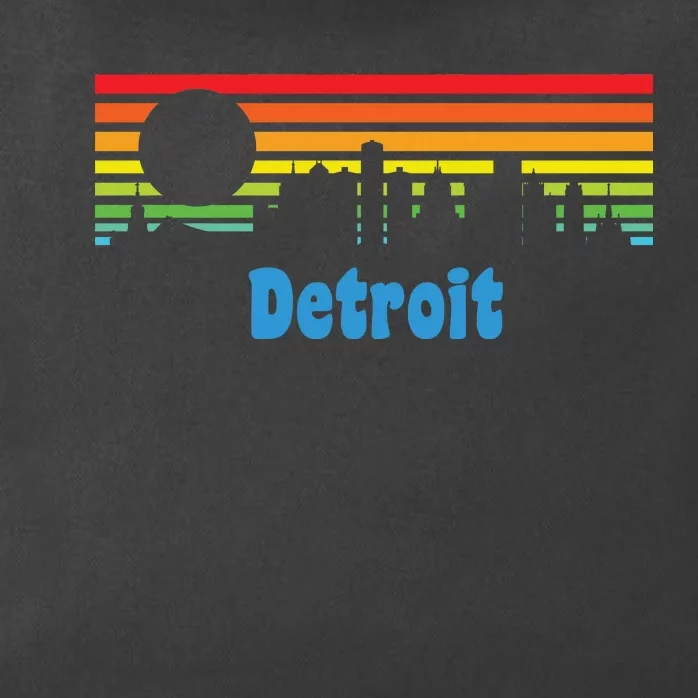 Detroit Retro Skyline Zip Tote Bag