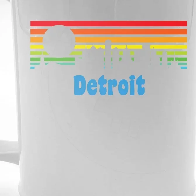 Detroit Retro Skyline Front & Back Beer Stein