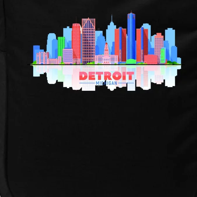 Detroit Skyline Abstract Impact Tech Backpack