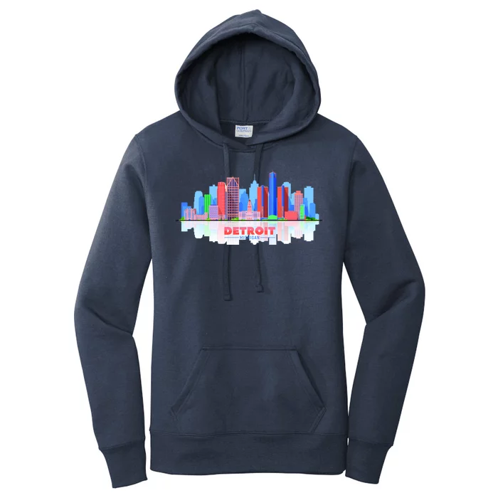 Detroit Skyline Abstract Women's Pullover Hoodie