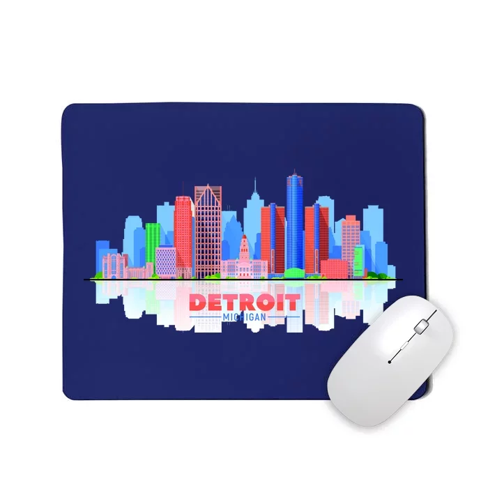 Detroit Skyline Abstract Mousepad