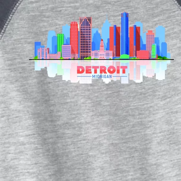 Detroit Skyline Abstract Toddler Fine Jersey T-Shirt