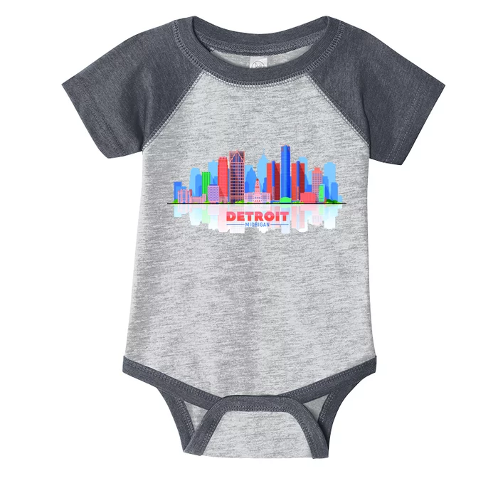 Detroit Skyline Abstract Infant Baby Jersey Bodysuit