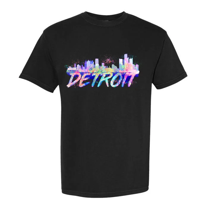 Detroit Skyline Paint Garment-Dyed Heavyweight T-Shirt