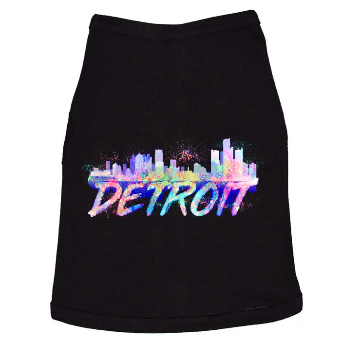 Detroit Skyline Paint Doggie Tank