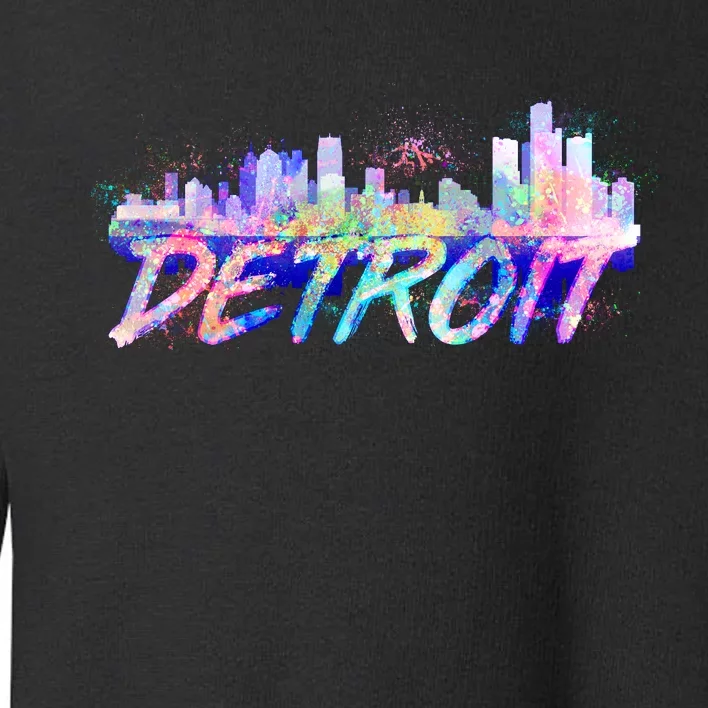 Detroit Skyline Paint Toddler Sweatshirt