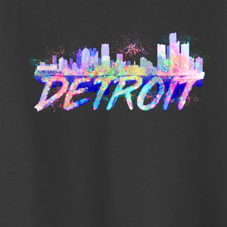 Detroit Skyline Paint Toddler T-Shirt