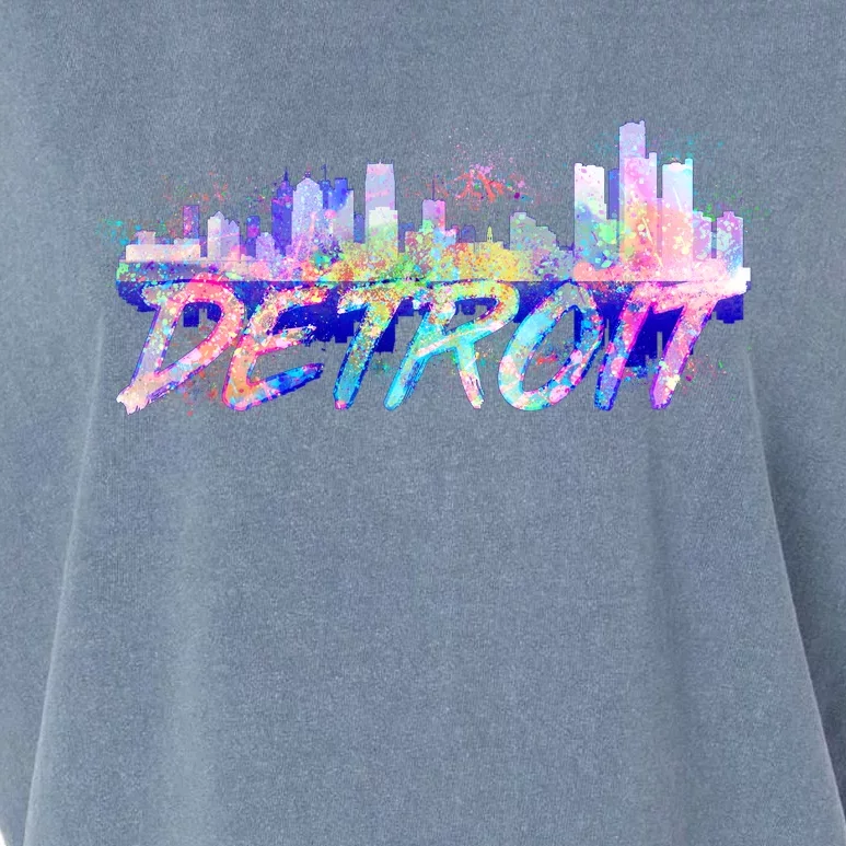 Detroit Skyline Paint Garment-Dyed Women's Muscle Tee