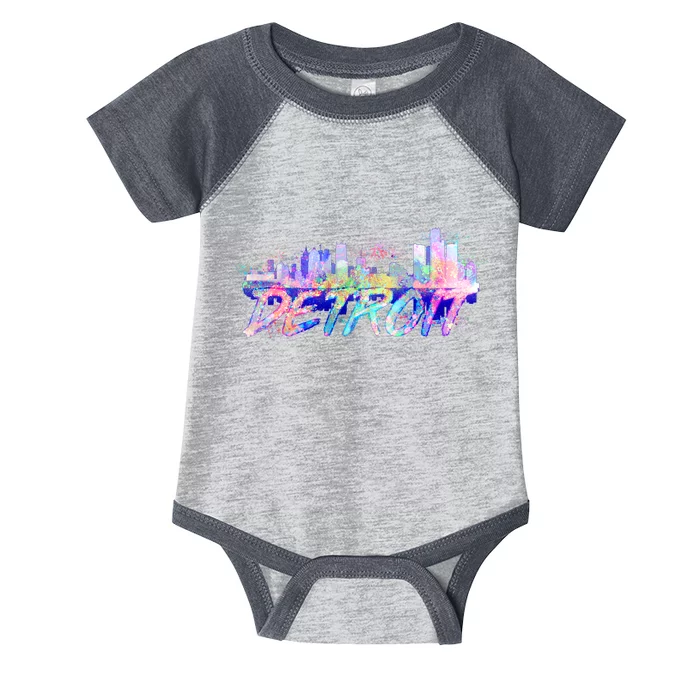 Detroit Skyline Paint Infant Baby Jersey Bodysuit