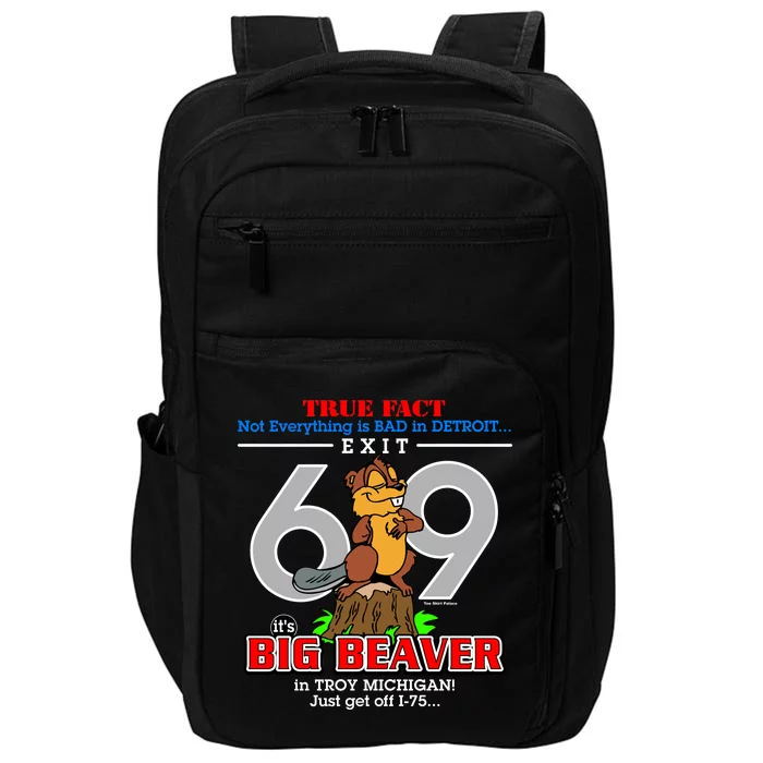 Detroit True Fact Big Beaver Exit 69 Impact Tech Backpack