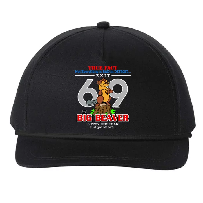 Detroit True Fact Big Beaver Exit 69 Snapback Five-Panel Rope Hat