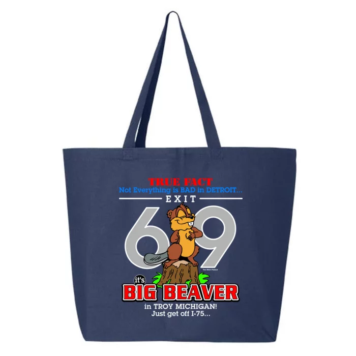 Detroit True Fact Big Beaver Exit 69 25L Jumbo Tote