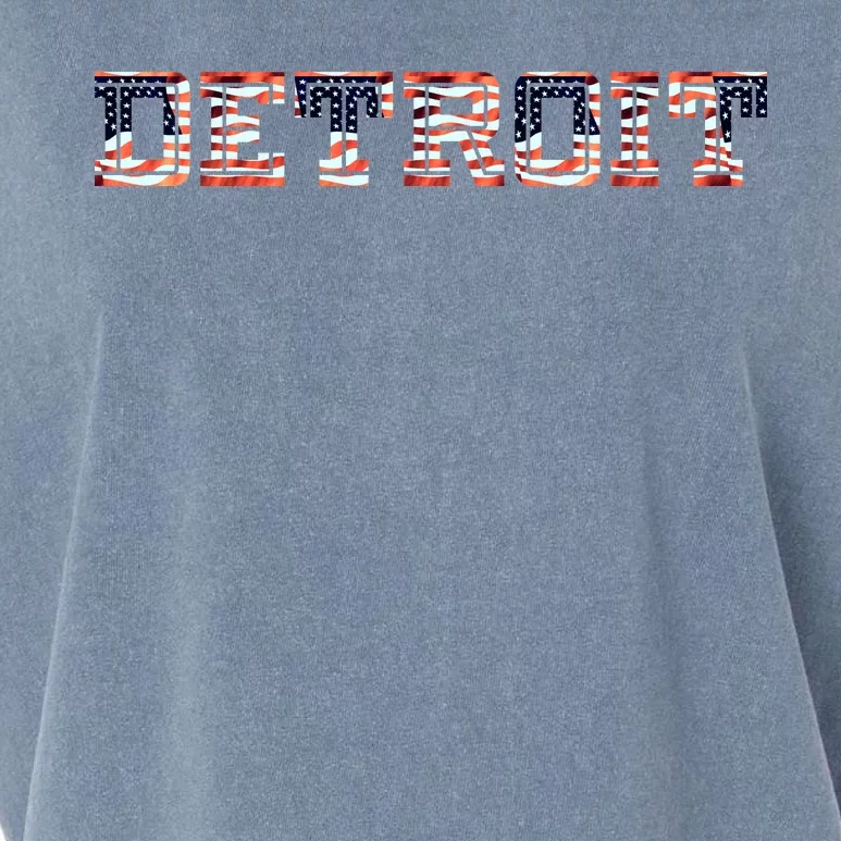 Detroit USA FLAG Grunge Garment-Dyed Women's Muscle Tee