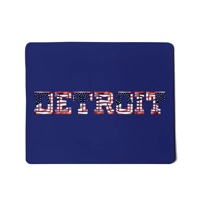 Detroit USA FLAG Grunge Mousepad