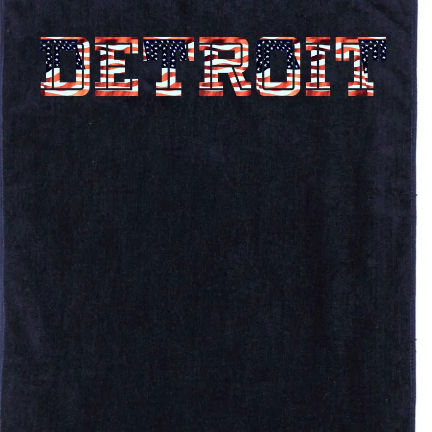 Detroit USA FLAG Grunge Platinum Collection Golf Towel