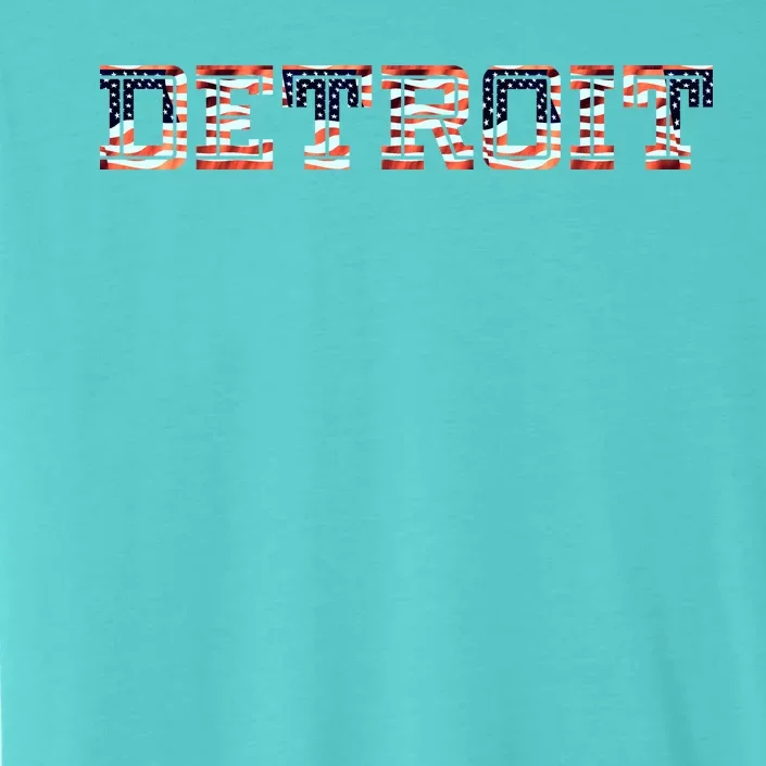 Detroit USA FLAG Grunge ChromaSoft Performance T-Shirt