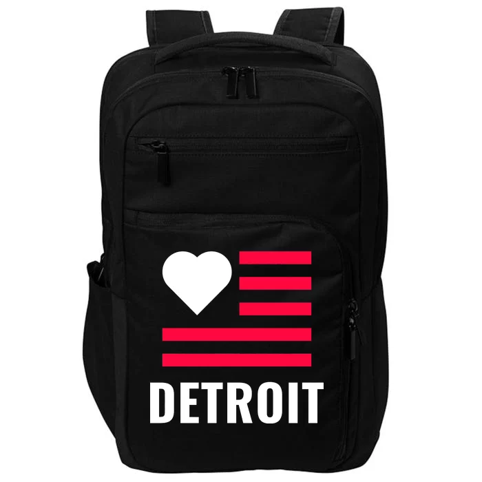 Detroit USA Flag Love Impact Tech Backpack