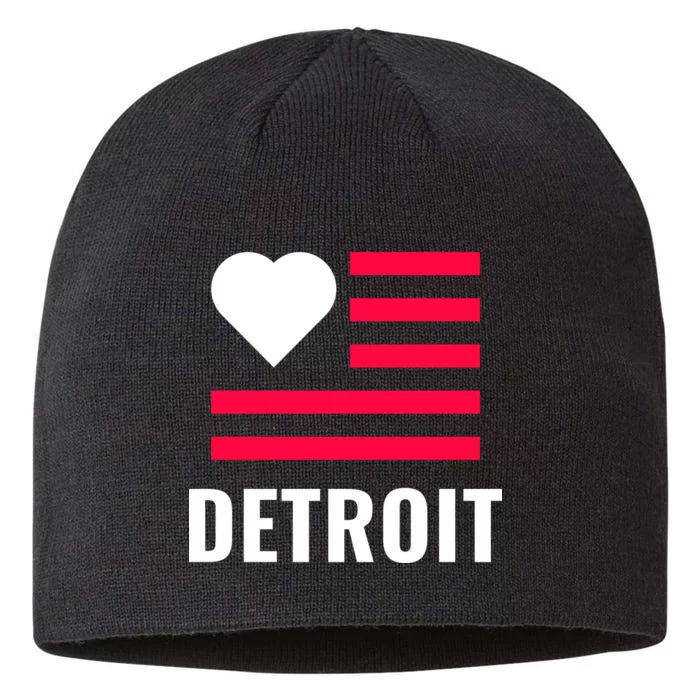 Detroit USA Flag Love 8 1/2in Sustainable Knit Beanie