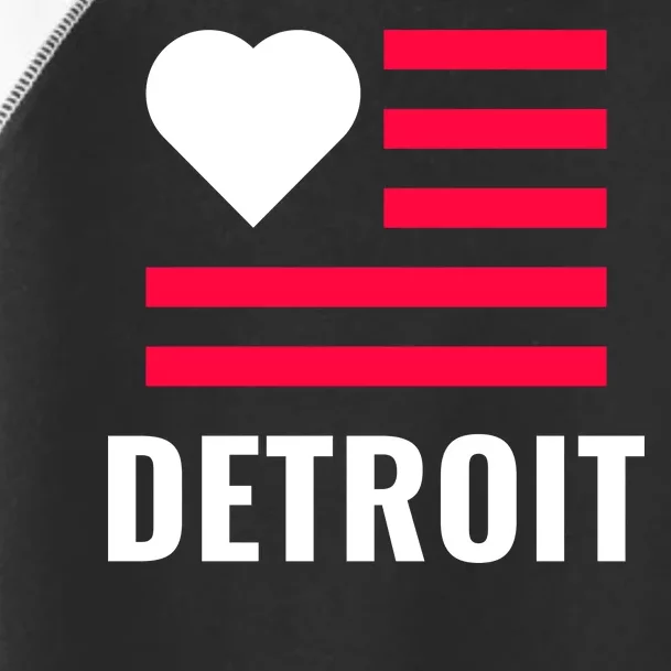 Detroit USA Flag Love Toddler Fine Jersey T-Shirt