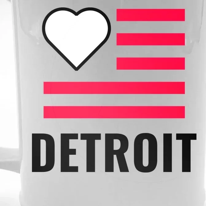 Detroit USA Flag Love Front & Back Beer Stein