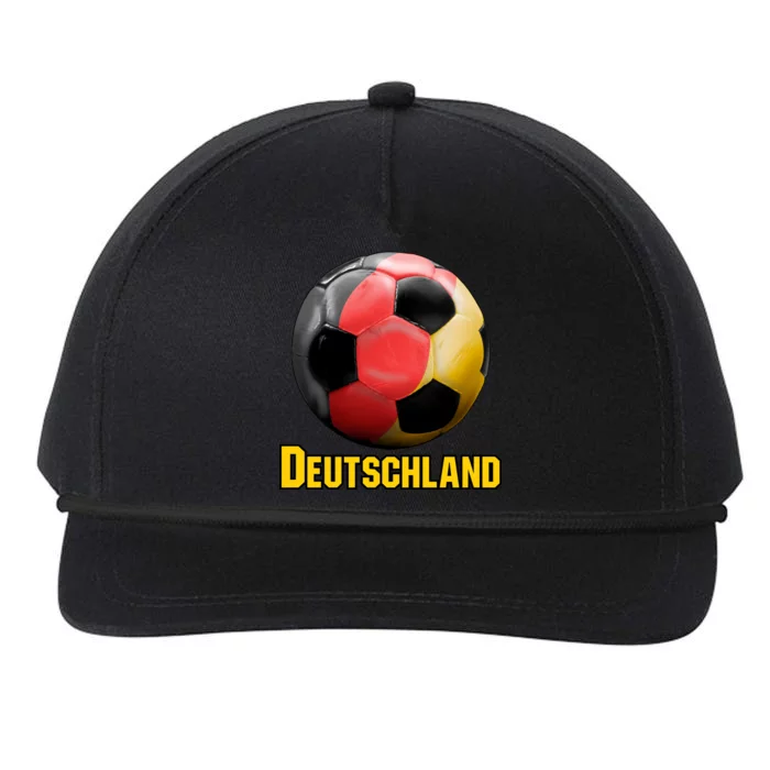 Deutschland German Flag Germany Soccer Style Snapback Five-Panel Rope Hat