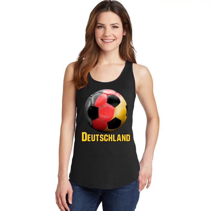 Deutschland German Flag Germany Soccer Style Ladies Essential Tank